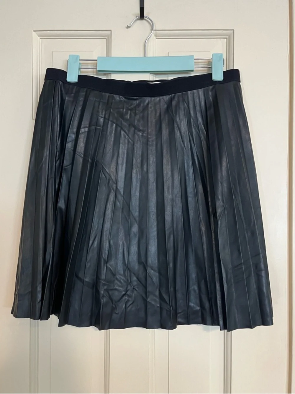 J. Crew Pleather Pleated Skirt